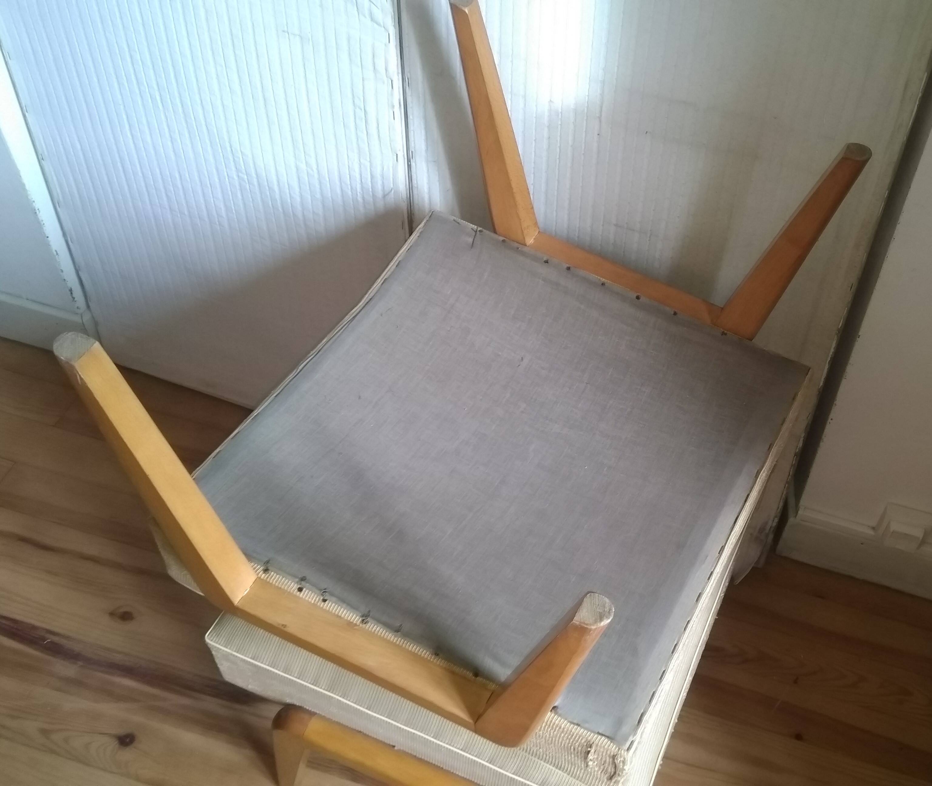 Pair of large vintage 1950s ottoman footstools.