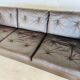 Vintage Danish Erik Jørgensen brown leather 3 seater sofa