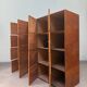Large vintage wooden locker cabinet
