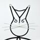 Mid-century cat-shaped magazine or record holder, iron, Italy, 1950s.