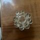 Vintage pressed molded glass candlestick from Reims