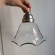Retro glass and metal pendant light