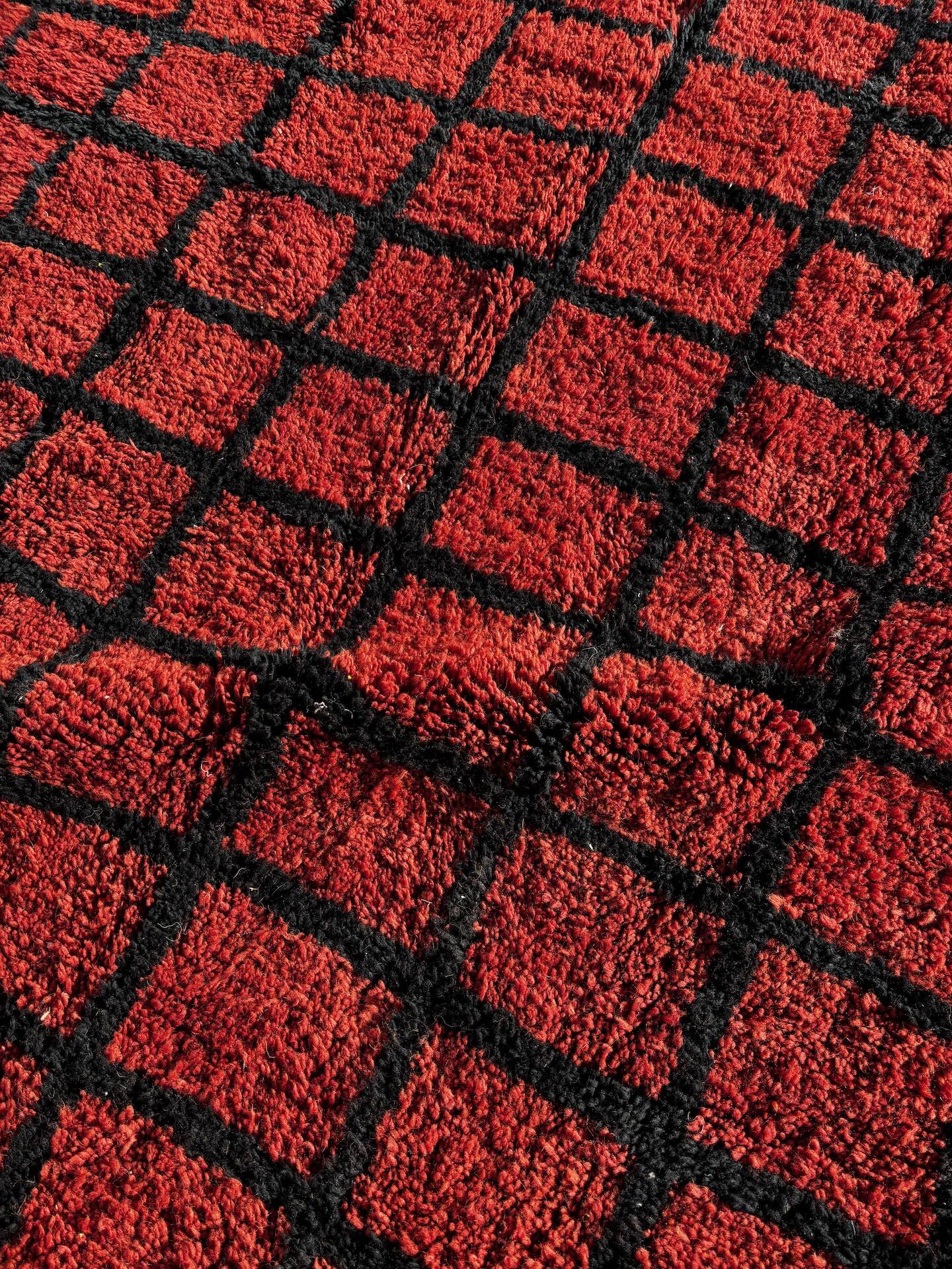 Brick – Moroccan Berber rug in wool