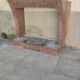 Granite and quartz fireplace, circa 1920
