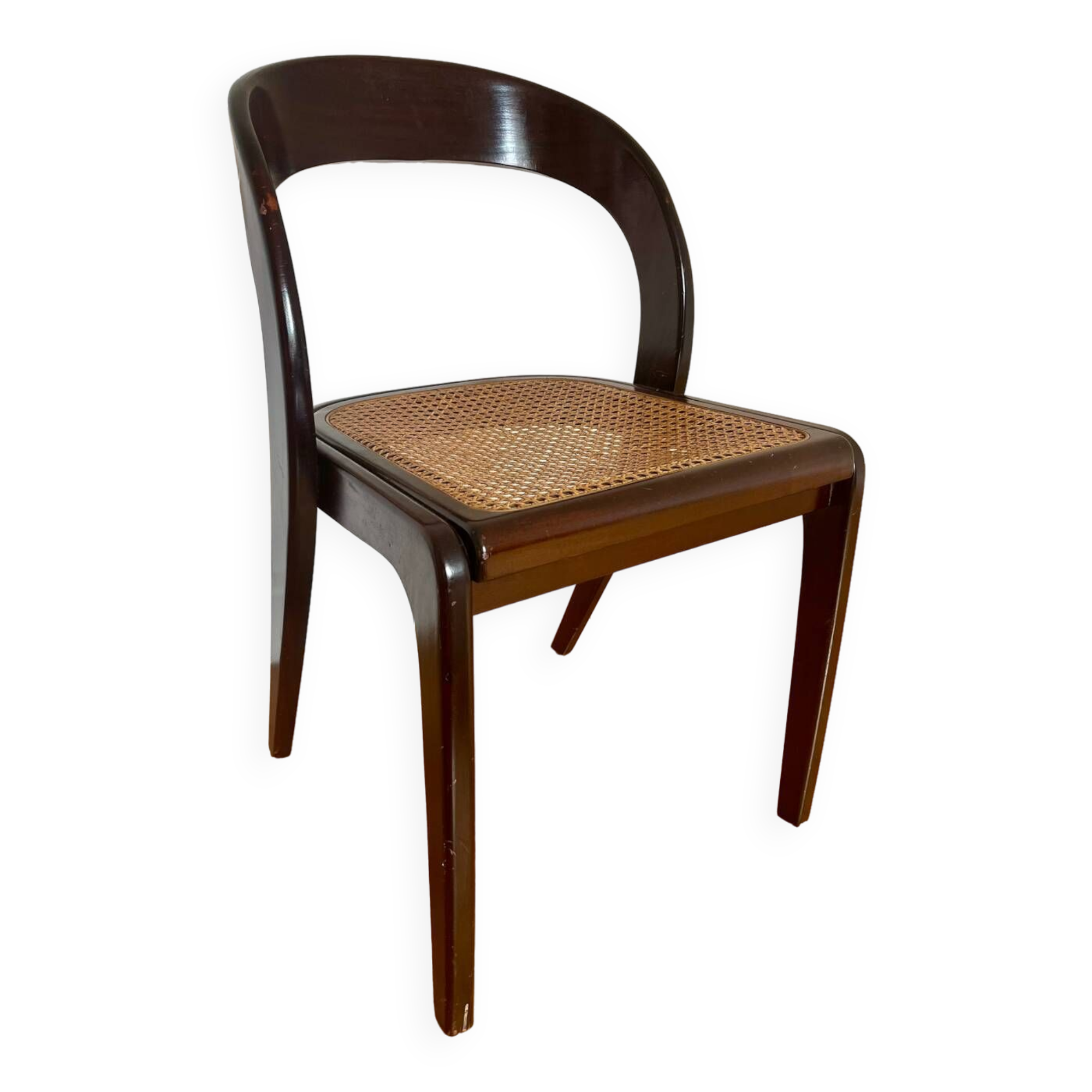 Chaise gondole cannée Baumann