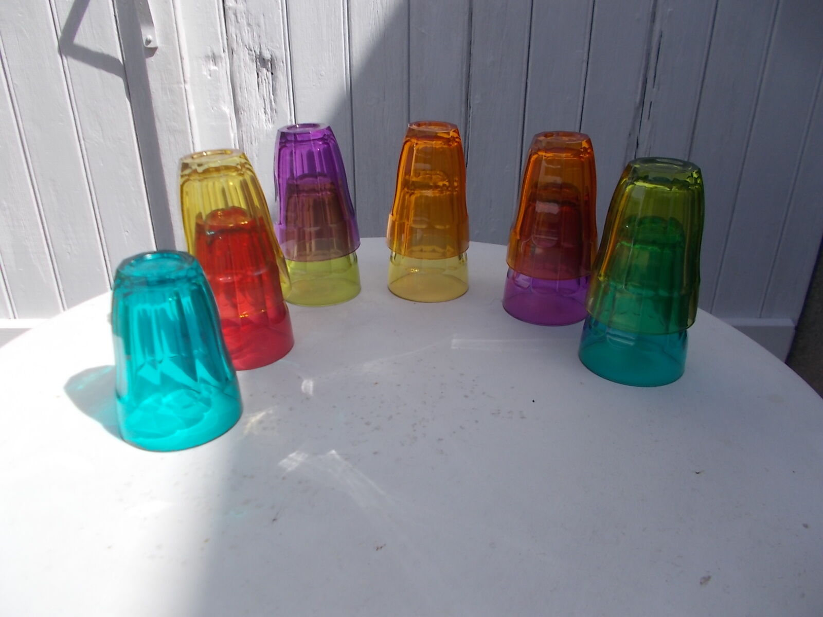 Set 11 colored glasses