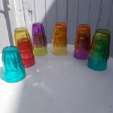 Set 11 colored glasses