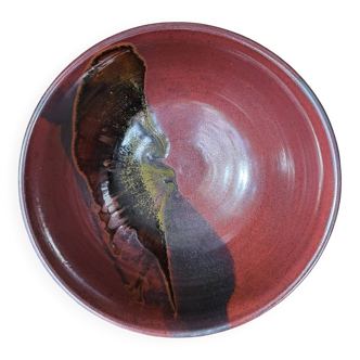 XXL stoneware salad bowl by Jean Cacheleux / Puisaye