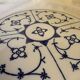 Plateau à gâteaux en porcelaine décorée bleue Bareuther Bavière