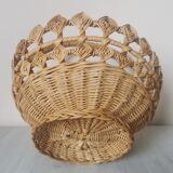 Wicker braided basket