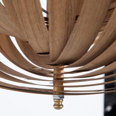 Wooden suspension large kinetic spiral