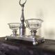 crystal and silver-plated metal salt and pepper shaker Christofle