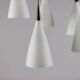 Suspension vintage des années 1960 en laiton et verre opalin