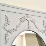 Oval mirror wood frame