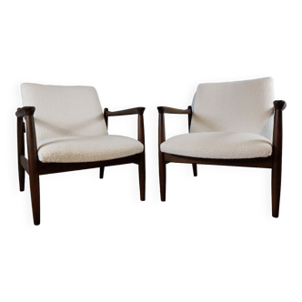 Pair of Armchairs Edmund Homa model GFM-64, Polish vintage 1970s