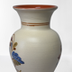 Vintage ceramic vase with bird decoration, signed.