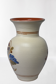 Vintage ceramic vase with bird decoration, signed.