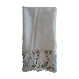 Old lace white Richelieu linen