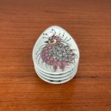 Small oyster or Danish sauce plates from the mid-century by Beth Breyen for Royal Copenhagen, set of 4.