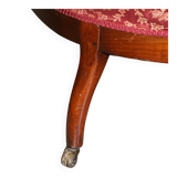 Canapé bibliothécaire victorien en acajou sculpté avec lions