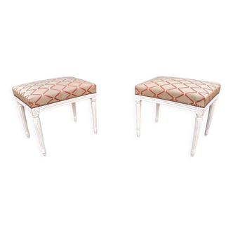 Pair of antique stools Louis XVI style