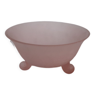 Pink glass paste cup