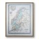 Suède et Norvège, carte ancienne, imprimée en 1852.