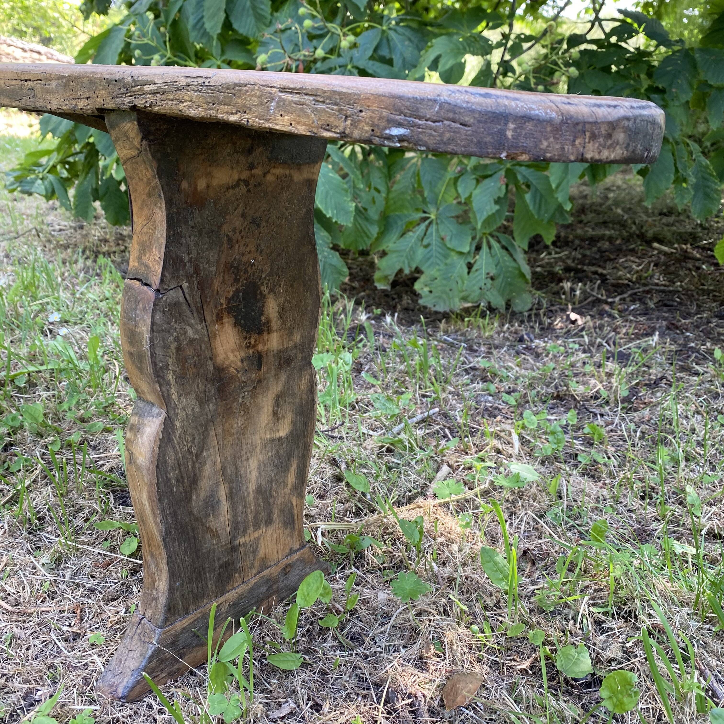 Wooden farmhouse bench