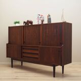 Buffet haut en palissandre, design danois, années 1960, designer : Johannes Andersen, fabrication : Skaaning Furnitu