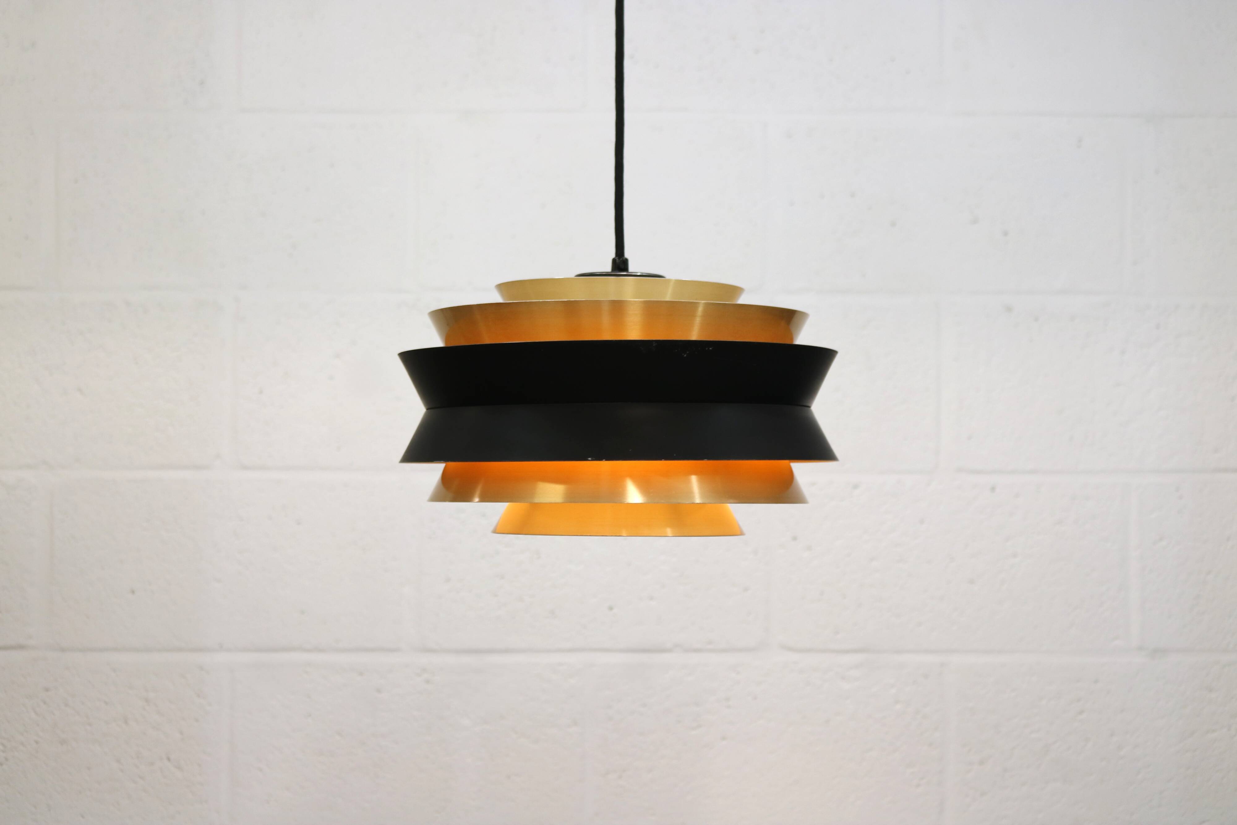 Large Swedish Lamp: Carl Thore Trava Model for Granhaga, 1970s Mid-Century