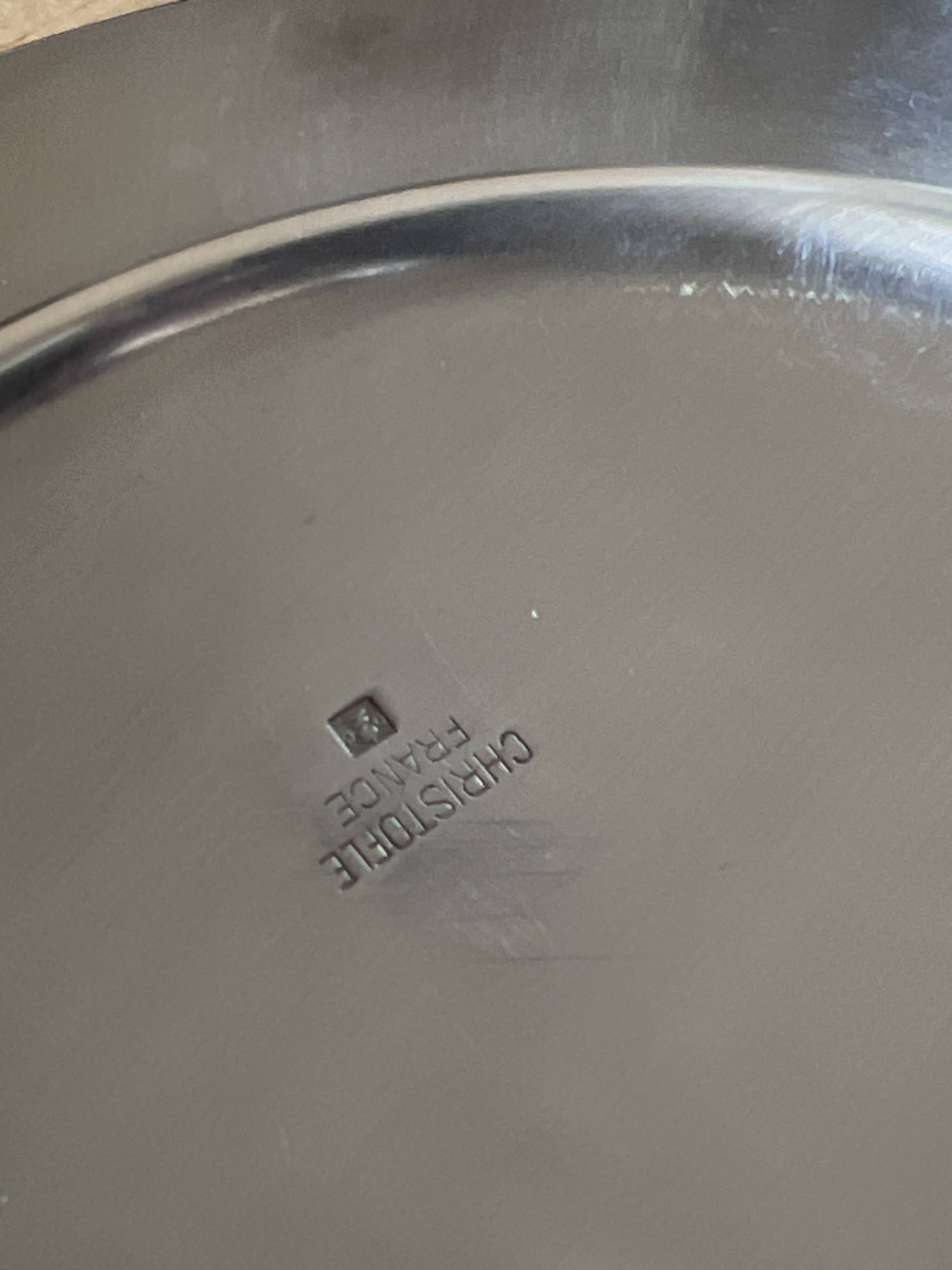 Small silver-plated plate from the Christofle brand