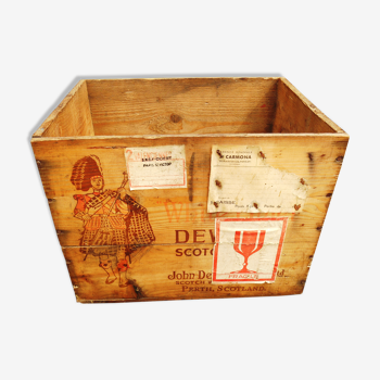 Former John Dewar's whisky wooden crate