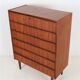 Restored Hanbjerg Møbelfabrik 'Tallboy' teak chest of drawers / Mid-century Danish modern design / 1960s