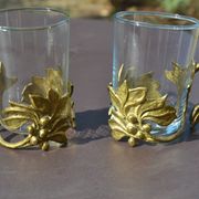 2 tasses/verre à thé art déco