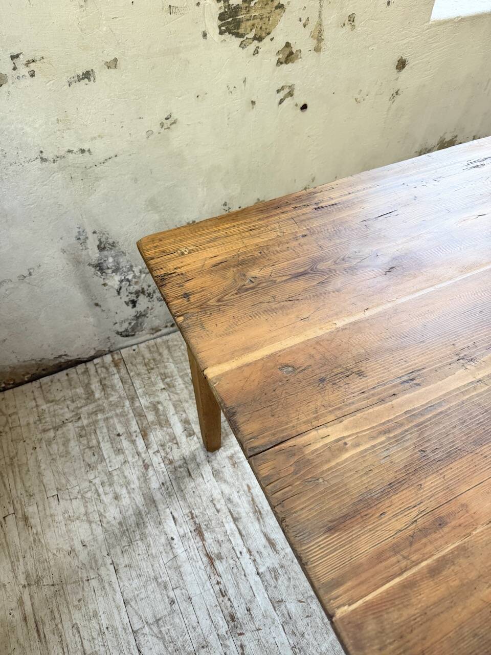 50s pine and oak farmhouse table 2.5m