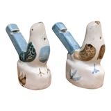 Couple of vintage ceramic whistling birds (water whistles). In perfect condition.