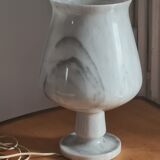 Vintage Carrara marble lamp