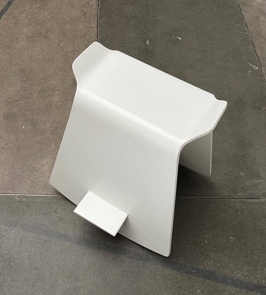 Minimalist Danish rocking stool by Michael C. Poulsen