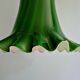 Suspension in green opaline with a scalloped edge, Peill & Putzler, 1970