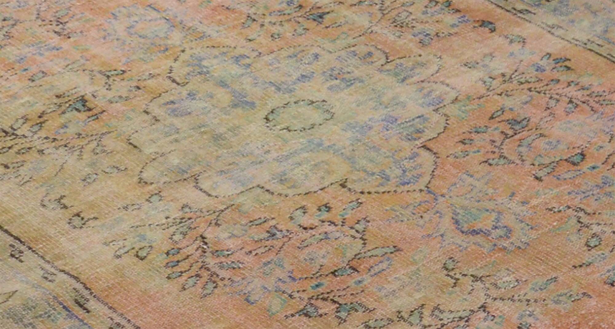 Turkish Anatolian Handmade Vintage Rug 278 cm x 182 cm