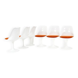 Chaises de salle à manger Tulip par Eero Saarinen pour Knoll International, 1970, ensemble de 6