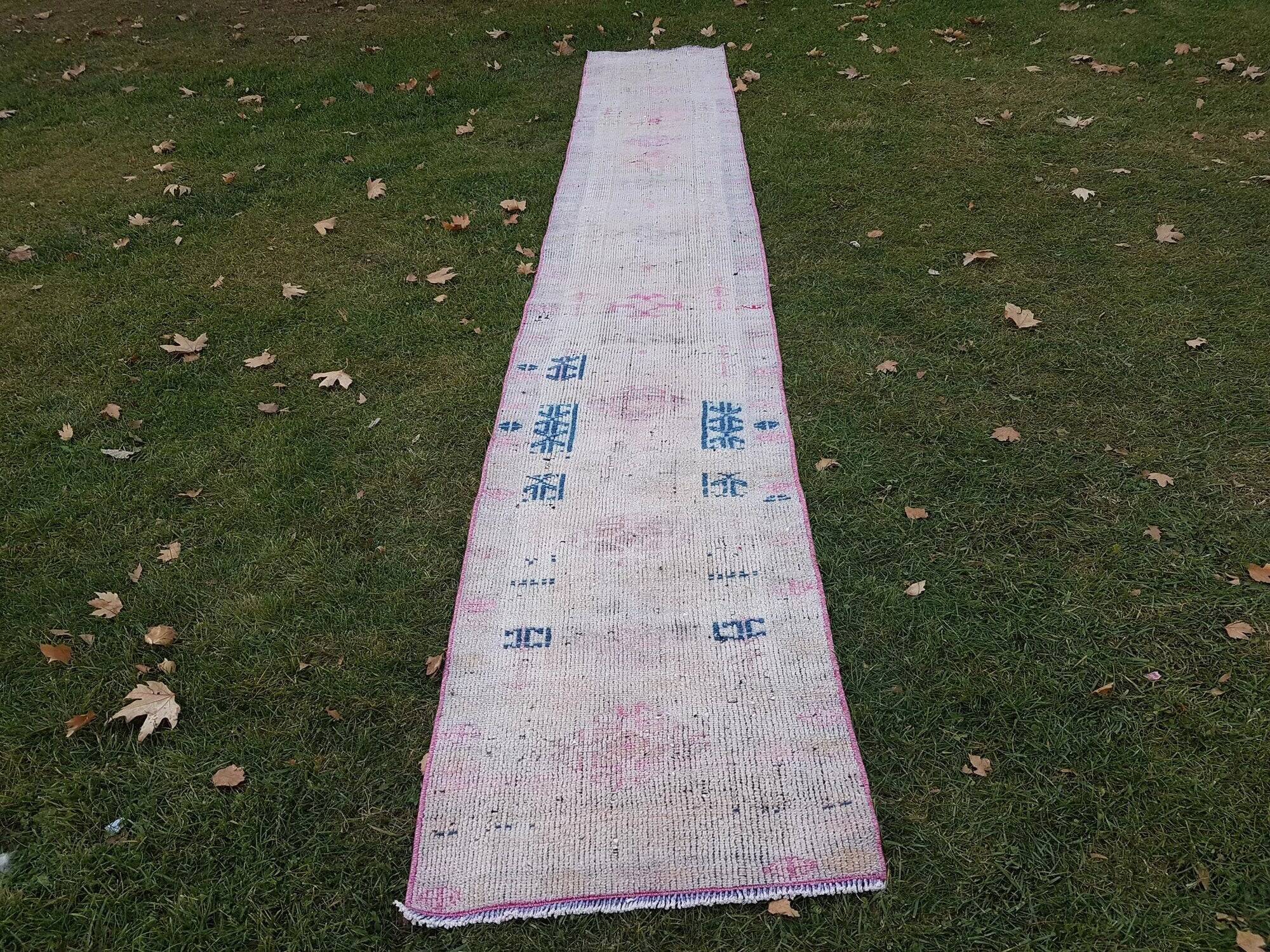Vintage Turkish hallway rug 72x460 cm