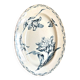 Oval dish Lunéville in blue ironstone, "Tulip" service.