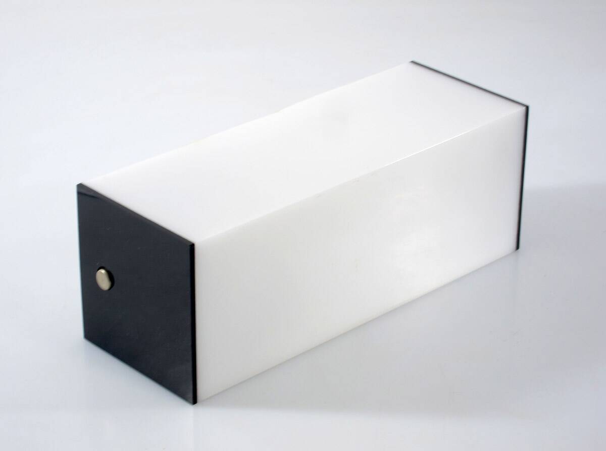 Minimal vintage sixties perspex bathroom light