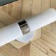 Wall lamp tube white glass and chrome metal vintage lighting LAMP-7428
