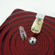 Paul Neuhaus wall lamp in red glass and chrome reflector