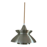 Vintage Danish chrome/ochre pendant - Doo Wop style lamp