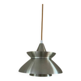Vintage Danish chrome/ochre pendant - Doo Wop style lamp