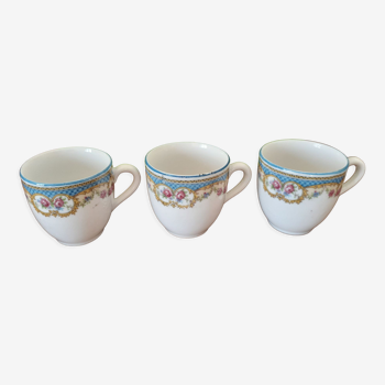 3 porcelain cups