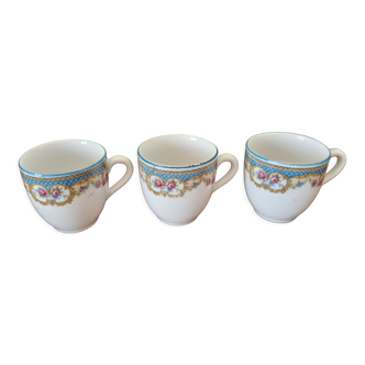3 porcelain cups